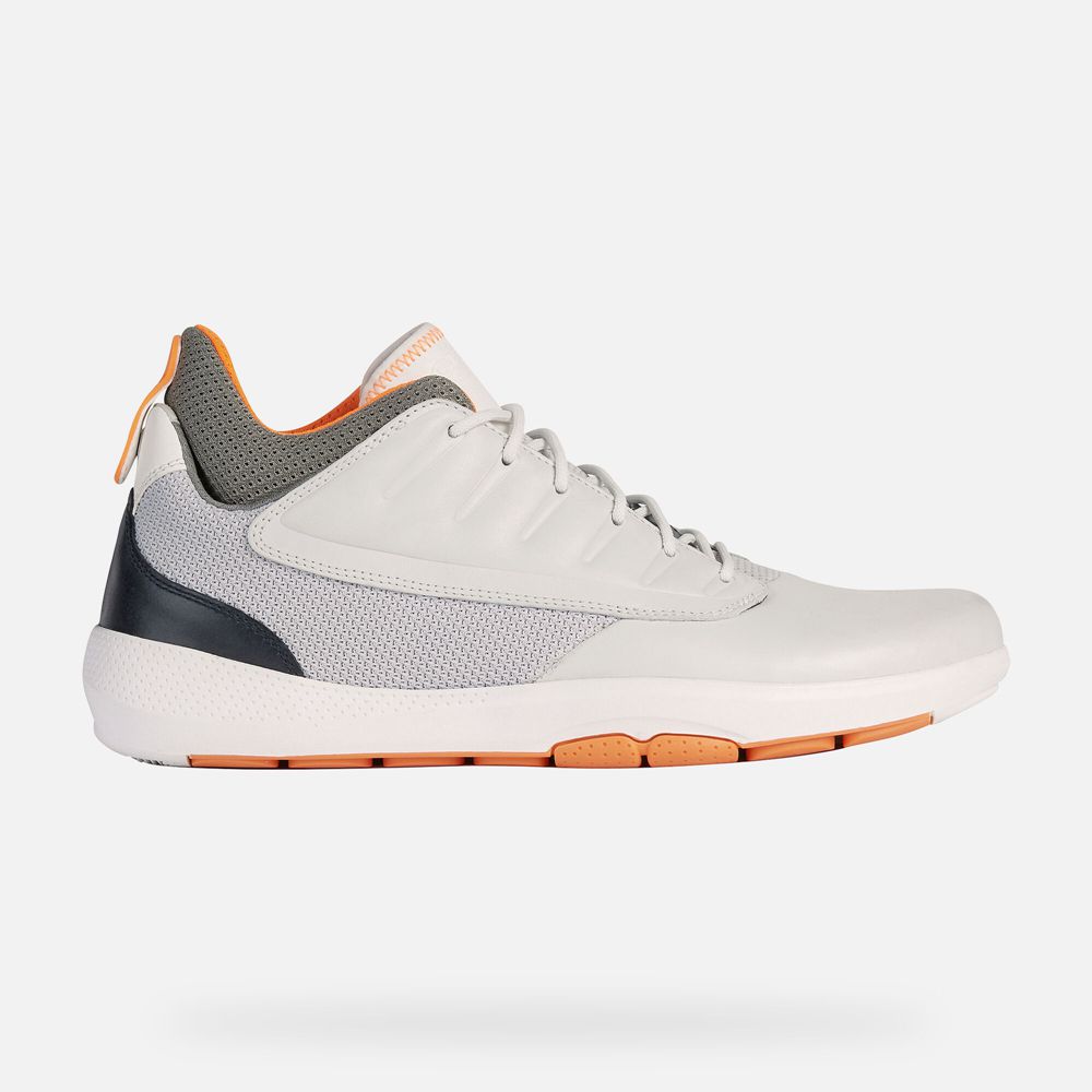 Basket Geox Modual Abx - Blanche/Orange - Homme 075863-NGH